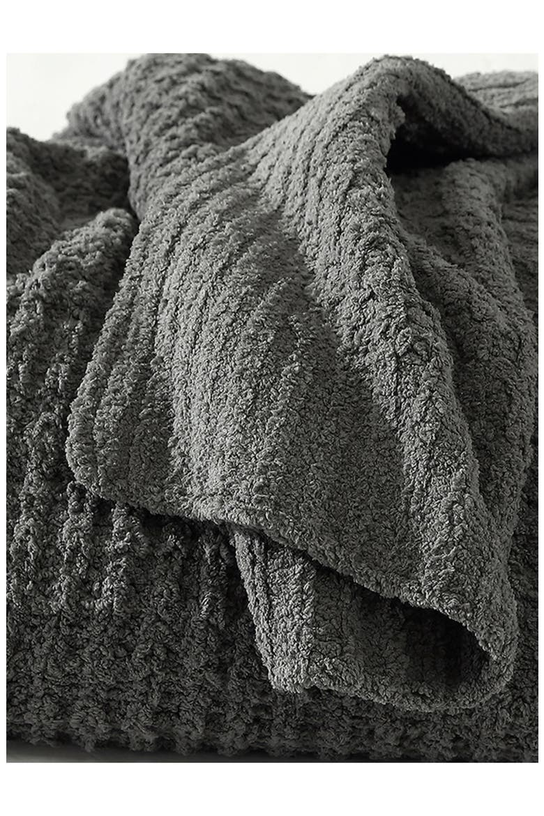 Snug Waffle Knit Throw, Alternate, color, GRANITE