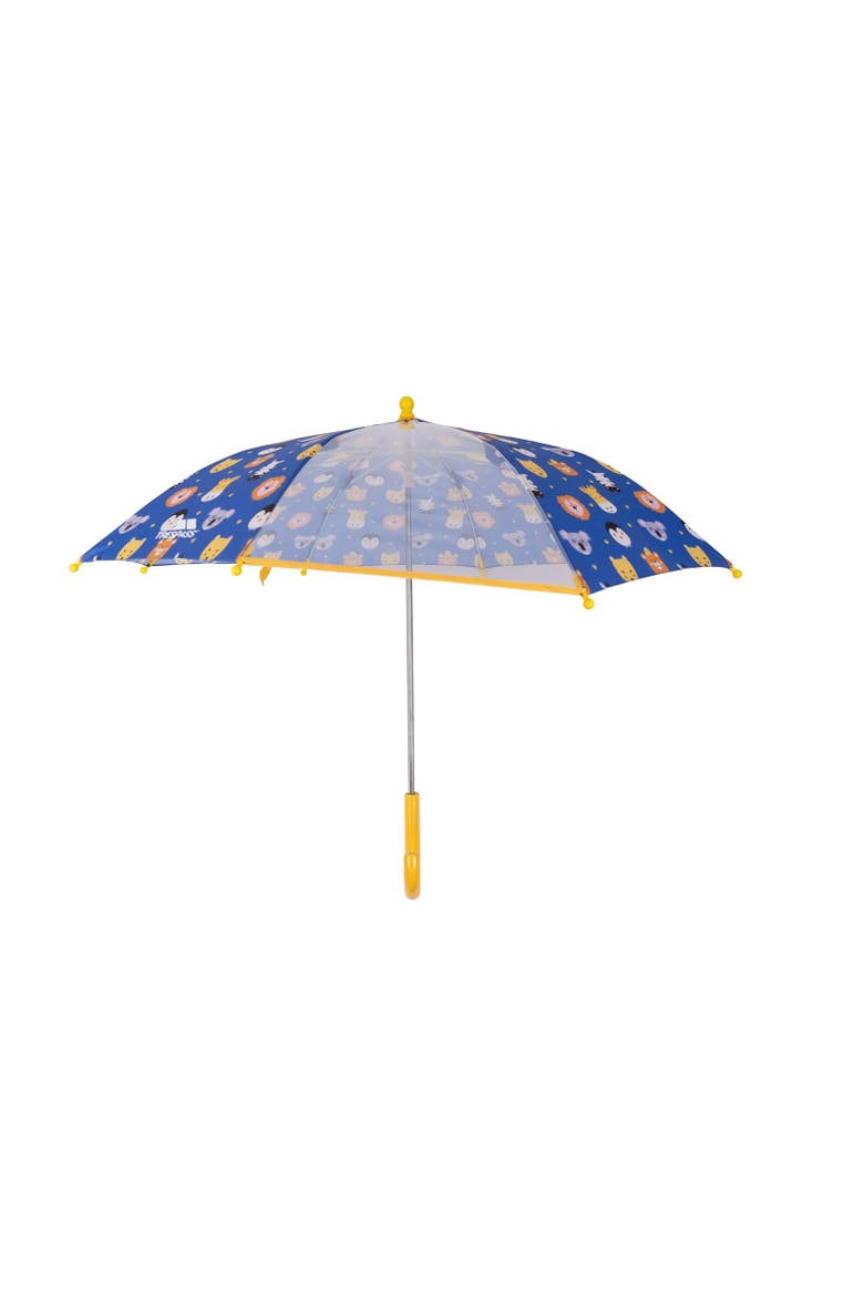 Childrens/kids Drizzle Animal Print Stick Umbrella, Main, color, Blue  Yellow