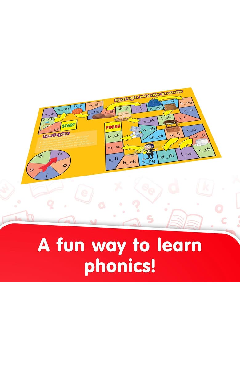 Junior Learning Phonics Board Games Set, Alternate, color, Multicolored