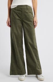 Wit & Wisdom 'Ab'Solution Skyrise Pull-On Wide Leg Twill Pants