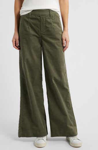'Ab'Solution Skyrise Pull-On Wide Leg Twill Pants