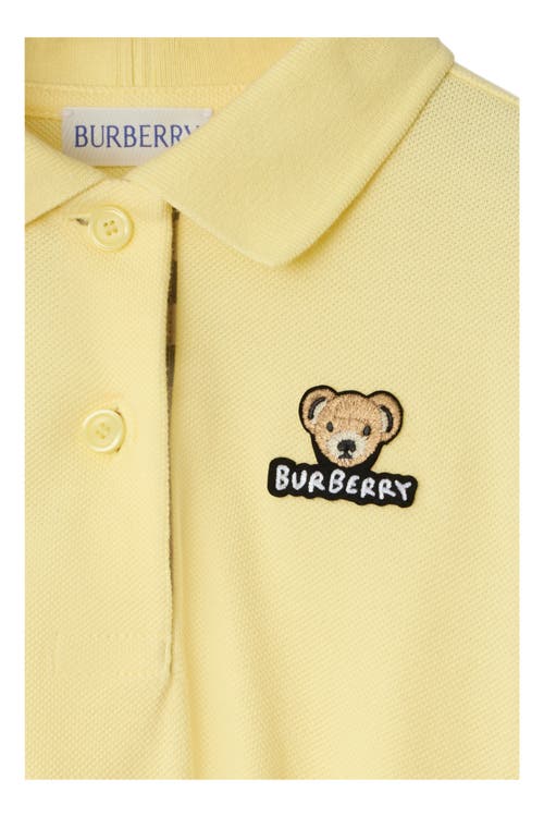 Burberry Cotton Polo Shirt Dress In Sherbet