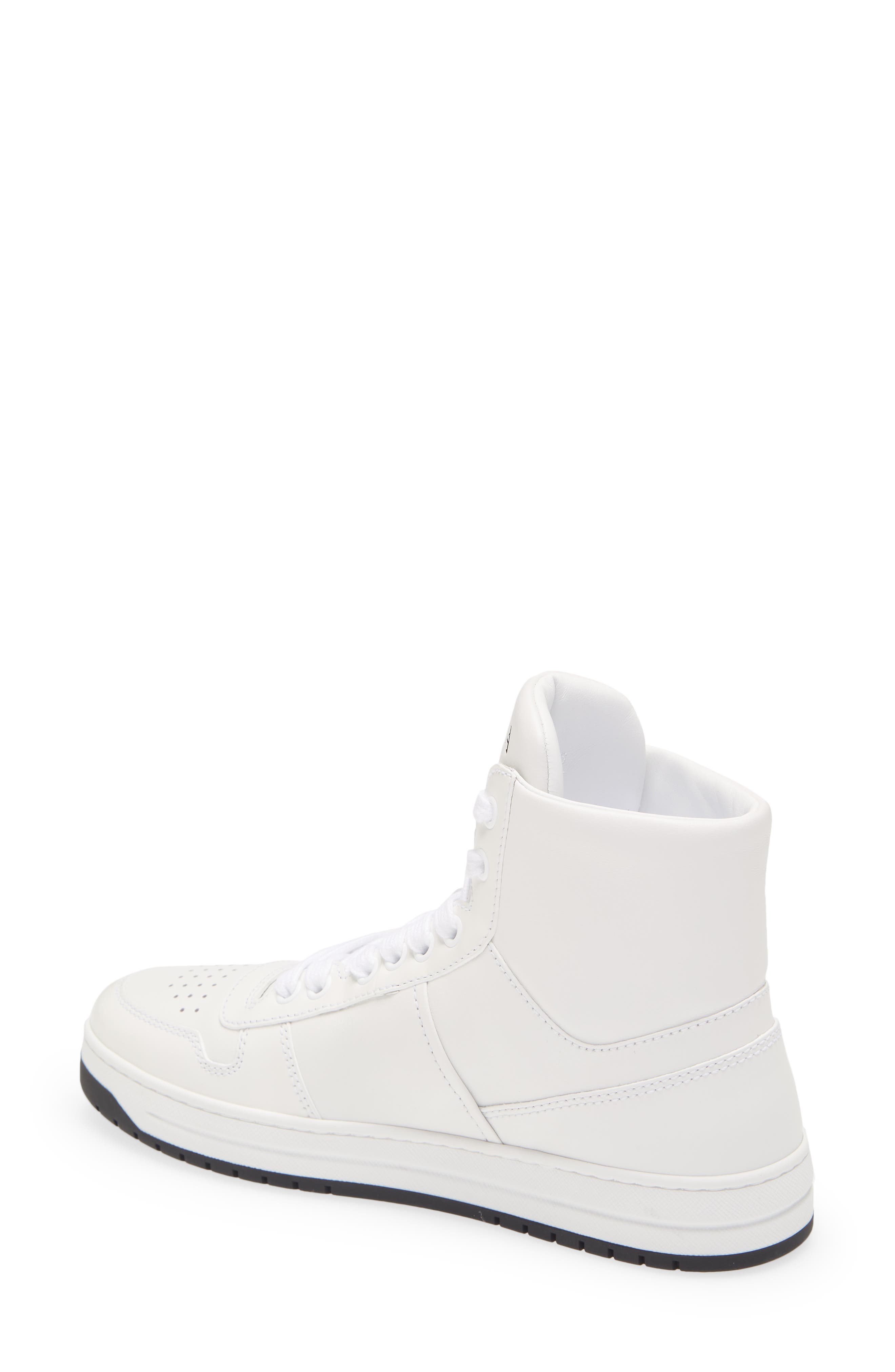Prada Logo High Top Sneaker, Alternate, color, 