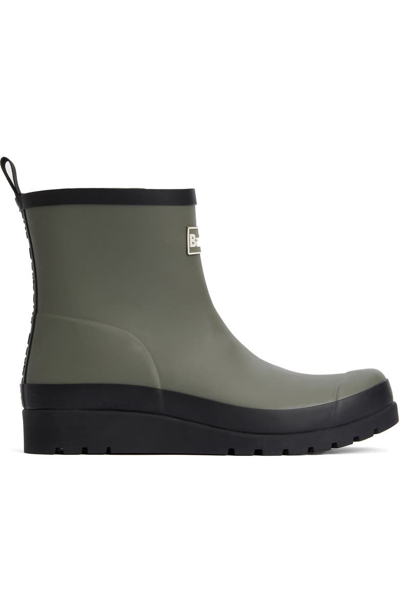 Barbour Portree Welly Rain Boot, Alternate, color, Dusky Olive/ Black