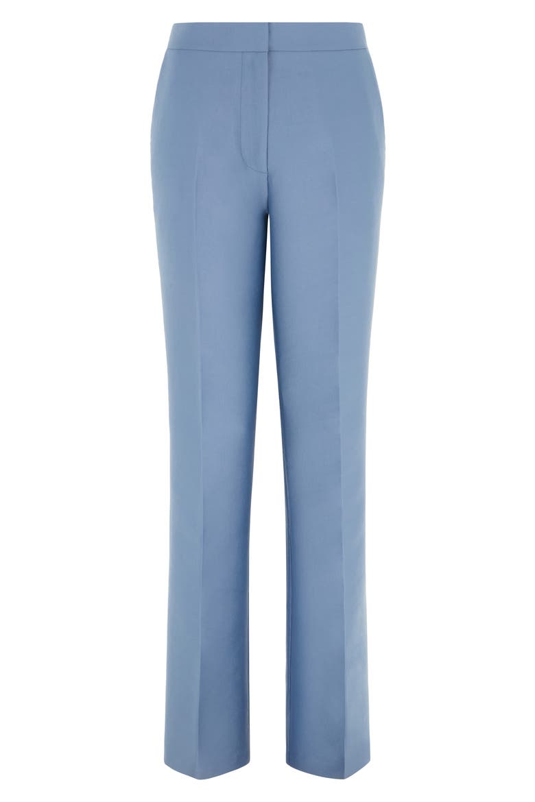 Figaro Satin Pants, Alternate, color, STEEL BLUE