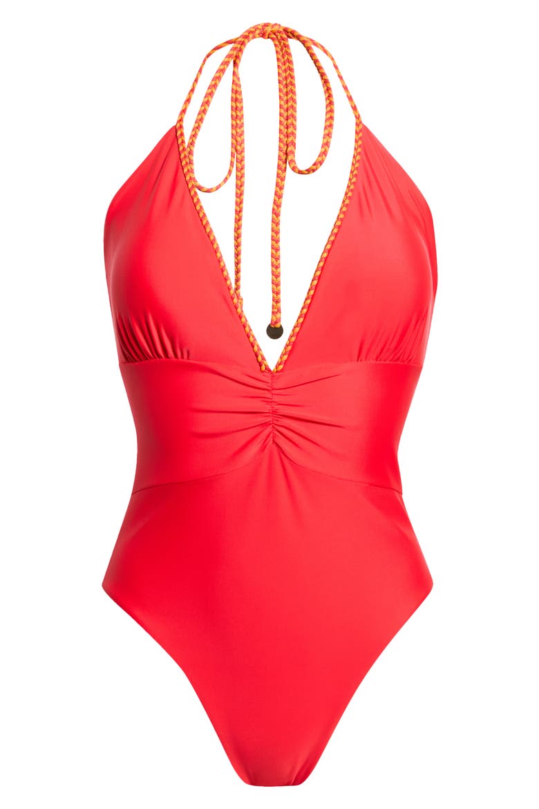 Madison One-Piece Swimsuit, Alternate, color, FLAME