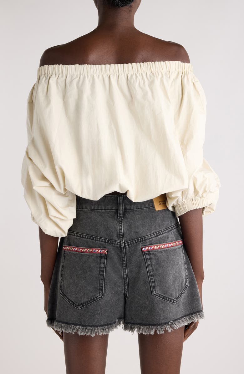 Isabel Marant Étoile Bertille Woven Cotton Crop Top, Alternate, color,