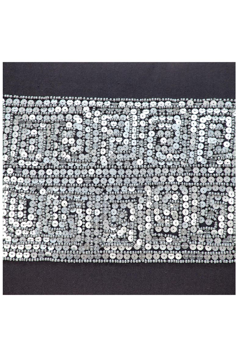 Misty Embellished Beaded Accent Pillow, Alternate, color, GRAY