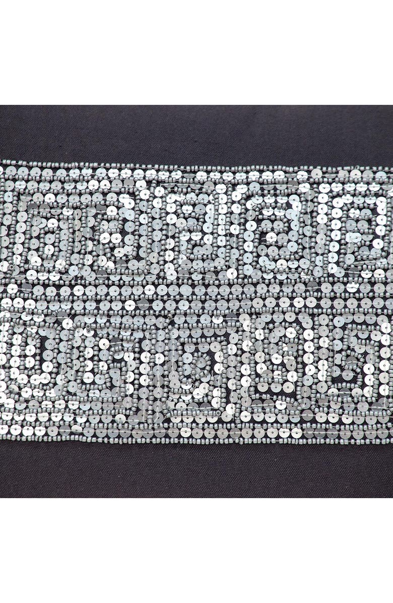 PARKLAND COLLECTION Misty Embellished Beaded Accent Pillow, Alternate, color, Gray