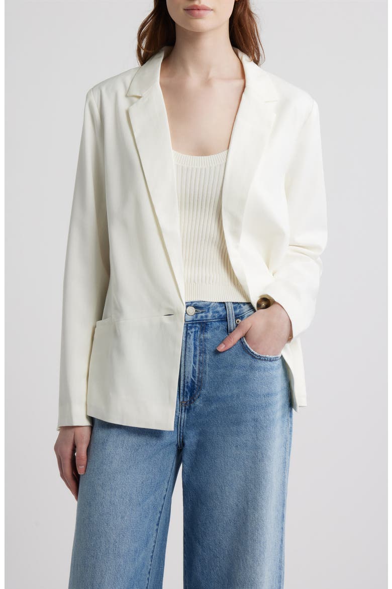 Catherine One-Button Blazer, Main, color, WHITE