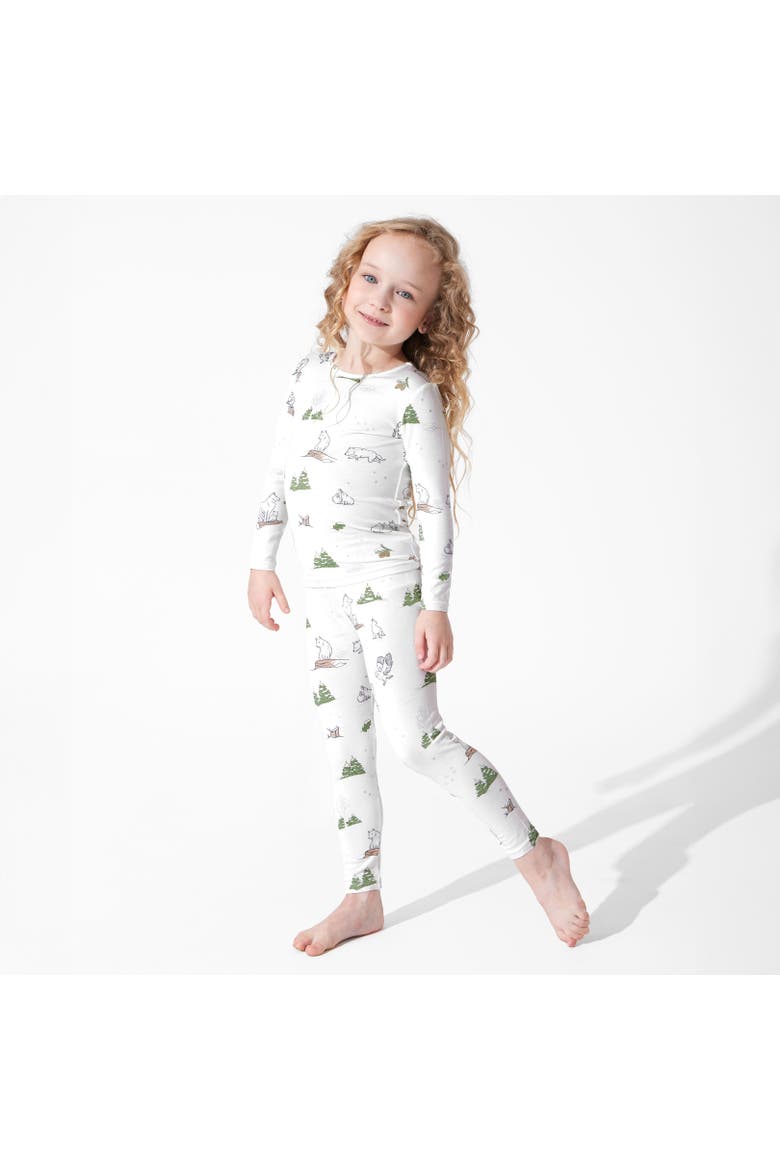 Kids' Winter Forest Animals Set of 2 Piece Pajamas, Alternate, color, Winter Forest Animals