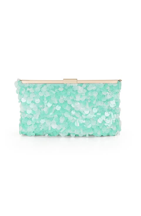 Briar Mixed Sequin Hinged Frame Clutch