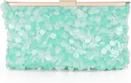 Jewel Badgley Mischka Briar Mixed Sequin Hinged Frame Clutch