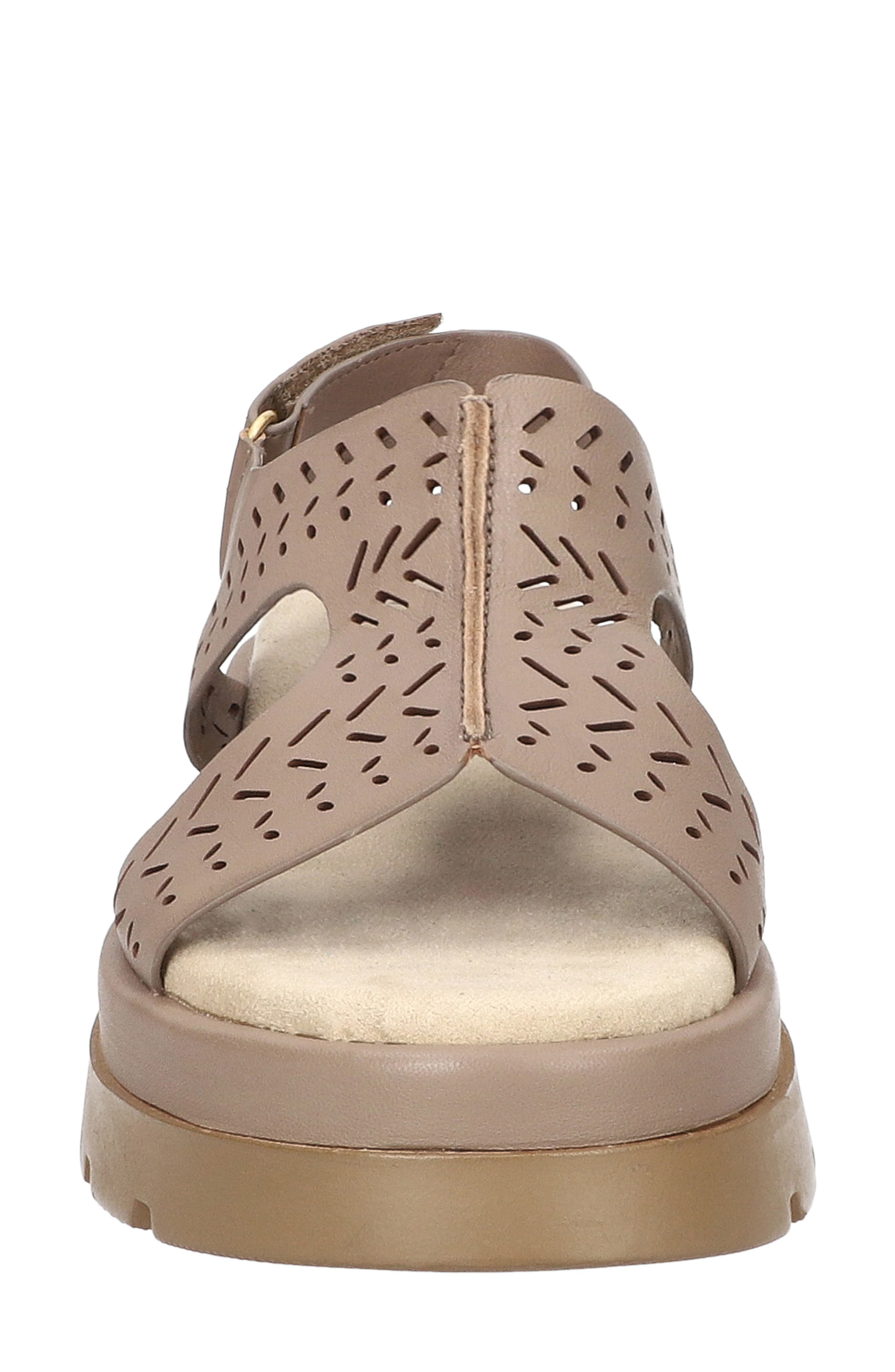 Indigo Slingback Platform Sandal, Alternate, color, TAUPE LEATHER