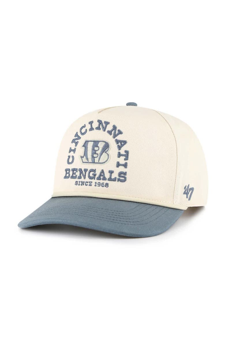 '47 Men's '47 Cream Cincinnati Bengals Ranchero Hitch Adjustable Hat, Main, color, 