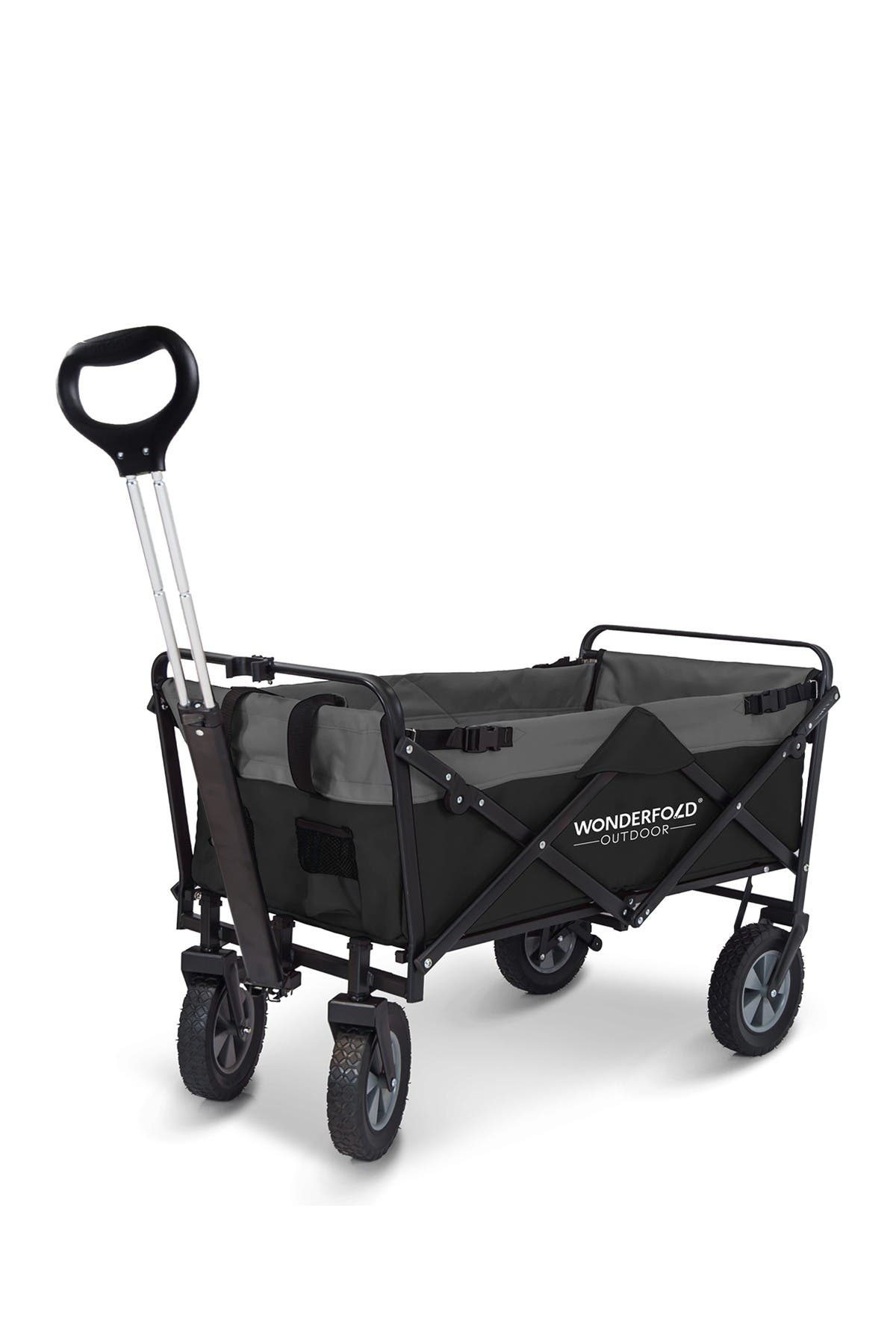 WonderFold Utility Folding Wagon with Stand - Black
