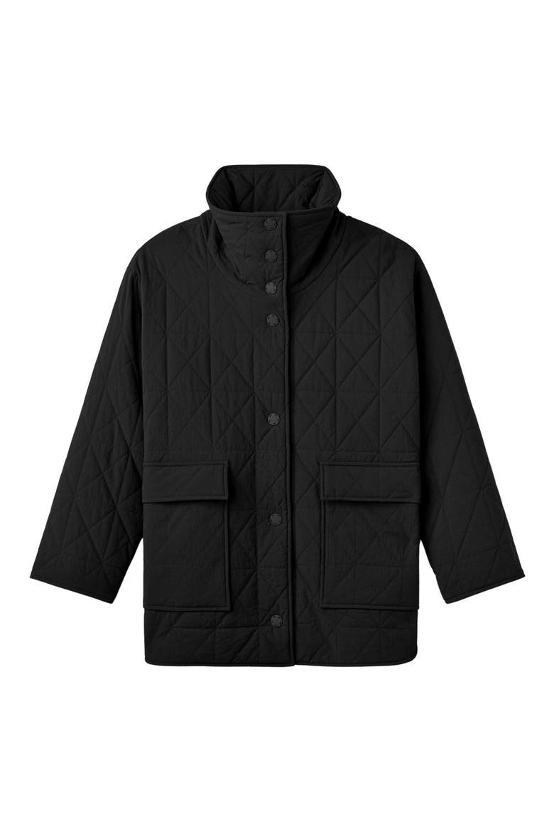 Monterey Water Repellent Quilted Jacket, Alternate, color, PURE BLACK