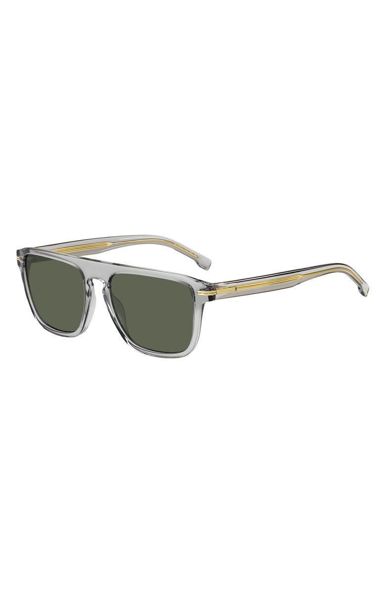BOSS 56mm Flat Top Sunglasses, Alternate, color, Grey