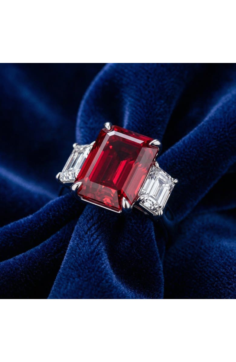 Bliss Diamond 13Ct Ruby & Diamond Ring Lab Grown, Alternate, color, 14K Yellow Gold