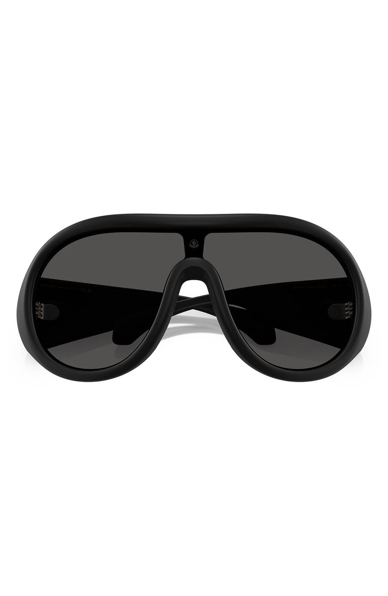 Moncler Cloche 135mm Polarized Pilot Shield Sunglasses, Alternate, color, 