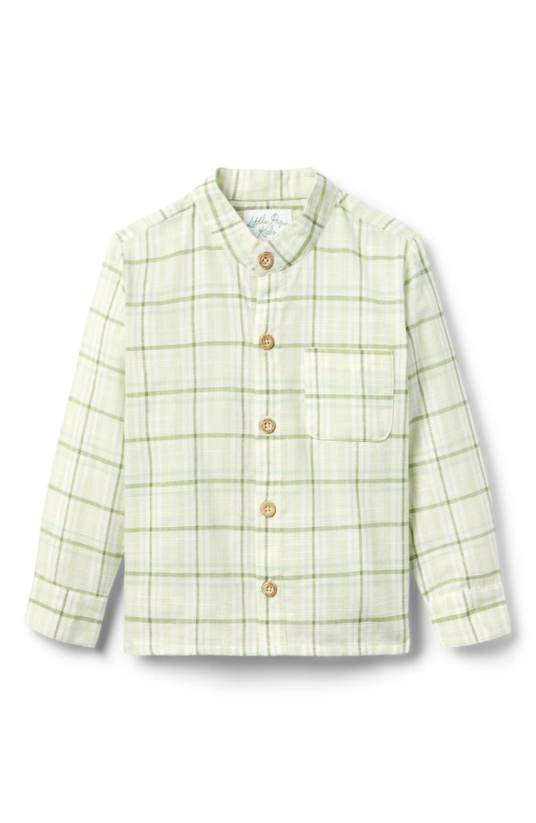 Little Paper Kids Arthur Long Sleeve Shirt, Main, color, Meadow Plaid