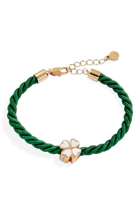 Four Leaf Clover Cord Bracelet