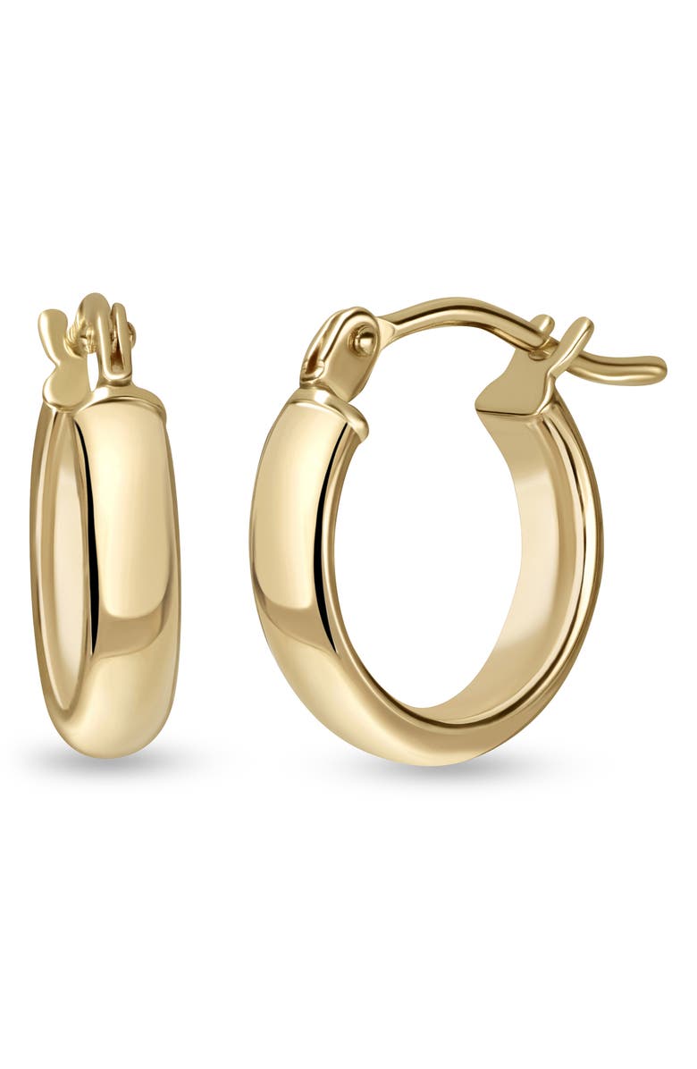 Bony Levy 14K Gold Beveled Edge Huggie Hoop Earrings, Main, color, Yellow Gold