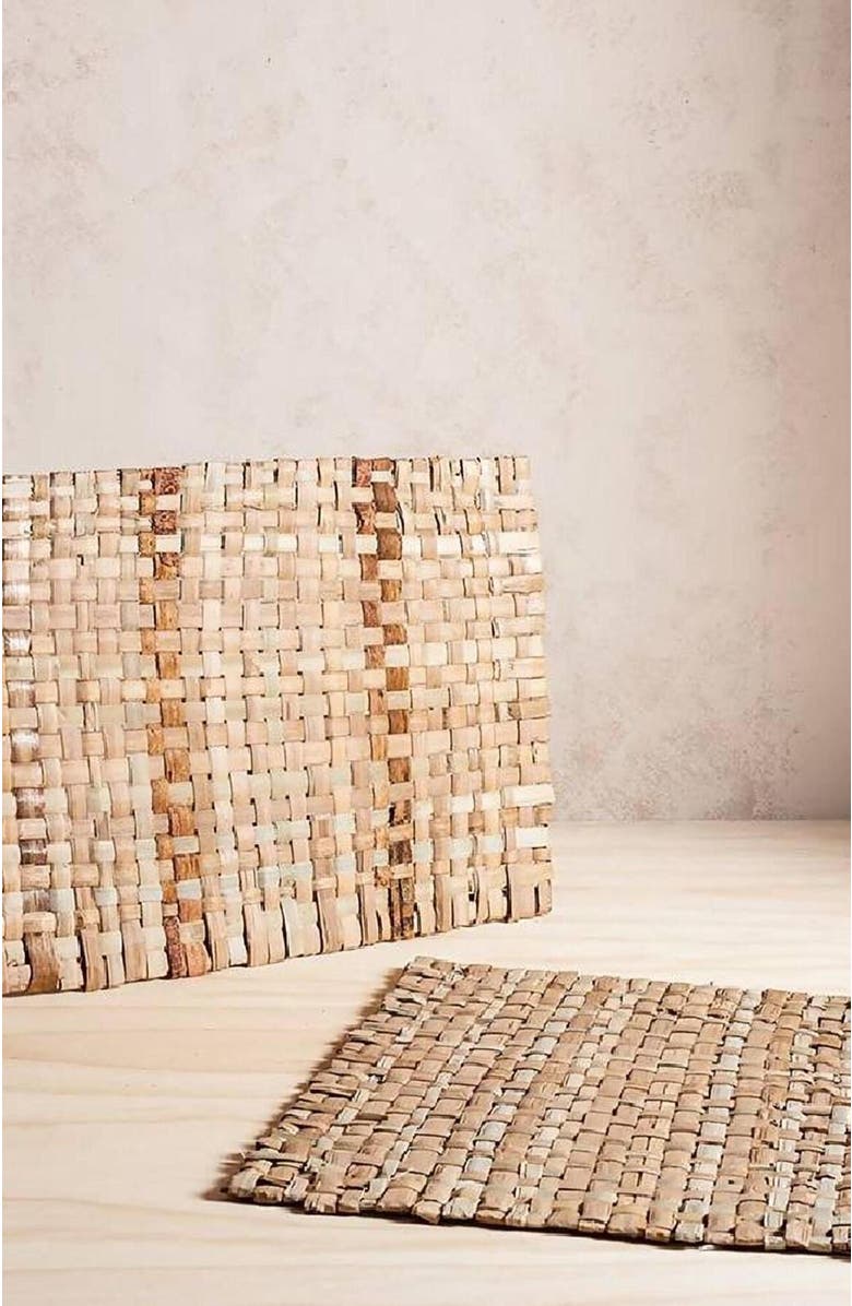 Itza Wood Handwoven Reed Placemats - Set of 4, Alternate, color, 