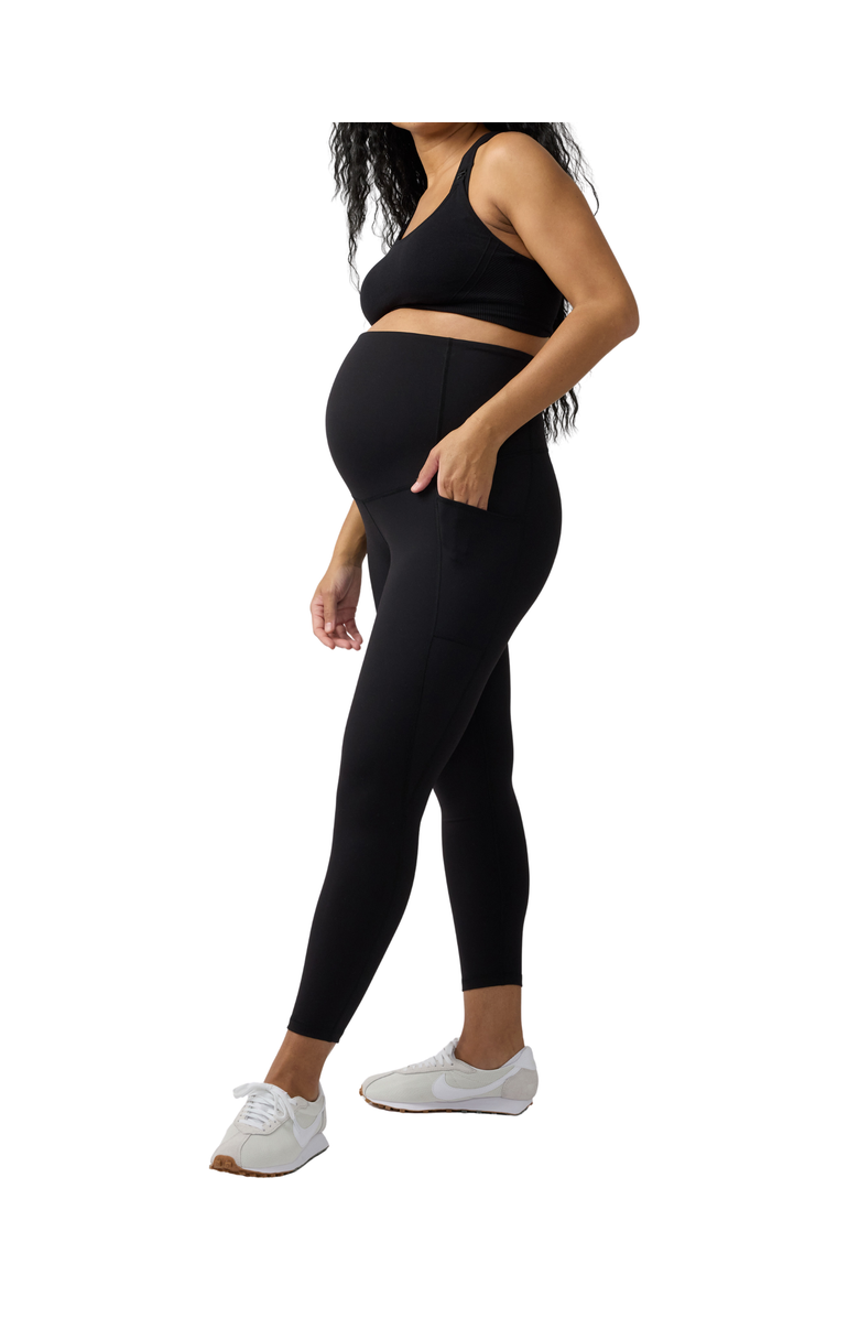 Ingrid & Isabel The Performance All Stage Maternity Black Pocket Active Legging, Alternate, color, Black