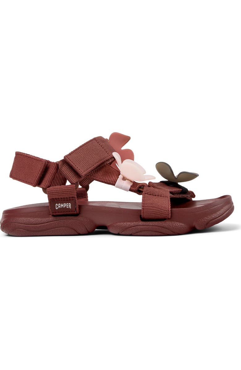 Camper Karst Twins Mismatch Sandal, Alternate, color, Burgundy