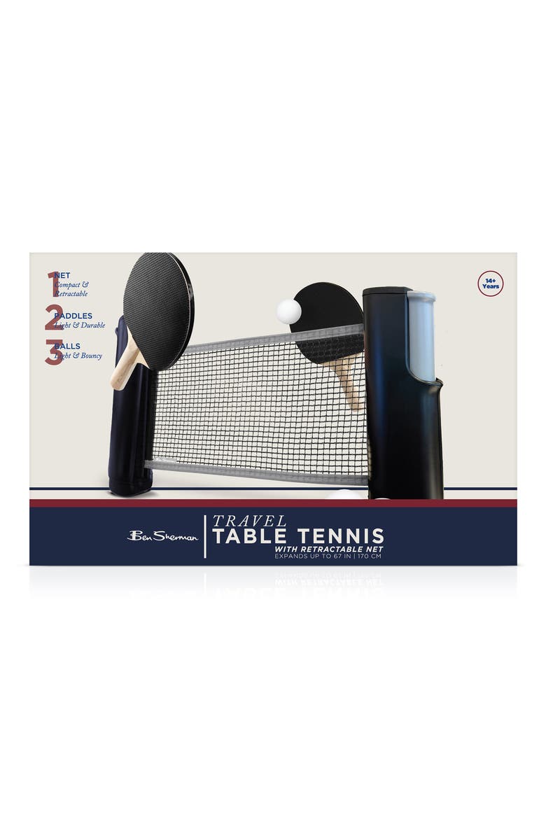 Expandable Tabletop Table Tennis Set, Alternate, color, BLACK