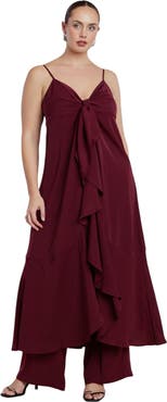 ELOQUII Tie Front Ruffle Duster