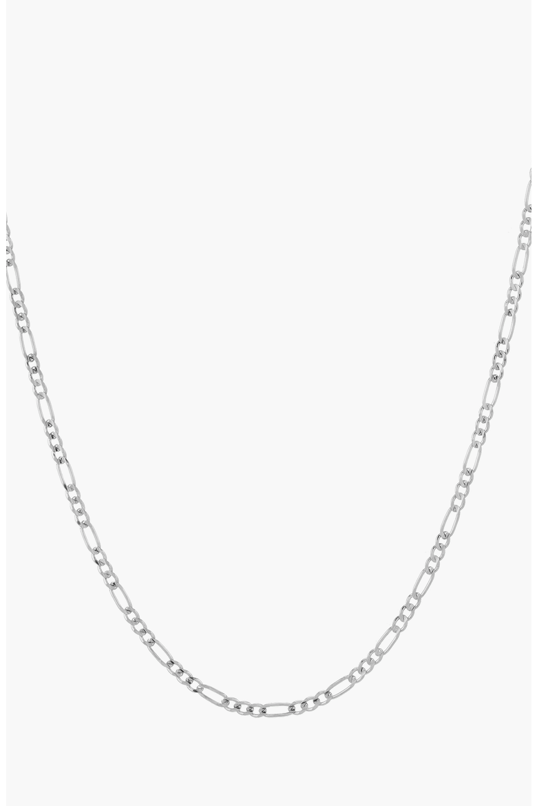 Gold Figaro Chain Necklace, Main, color, White Gold Vermeil