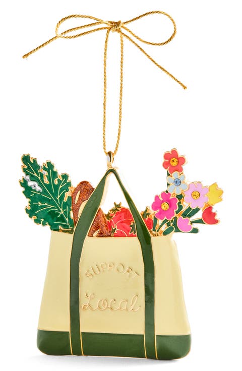 Support Local Tote Bag Ornament