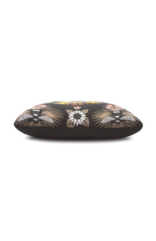 Elaine Smith Honey Bee Jacquard Chenille Accented Indoor & Outdoor Woven Accent Pillow