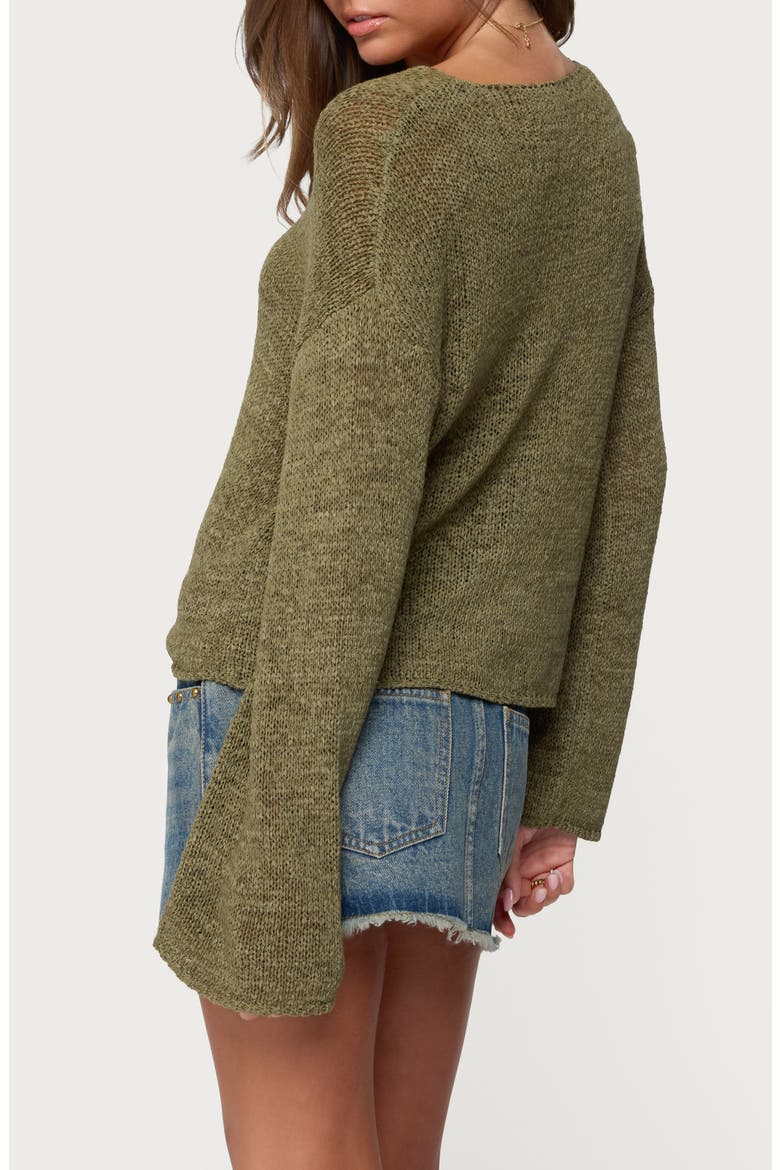 Drop Shoulder Sweater, Alternate, color, OLIVE