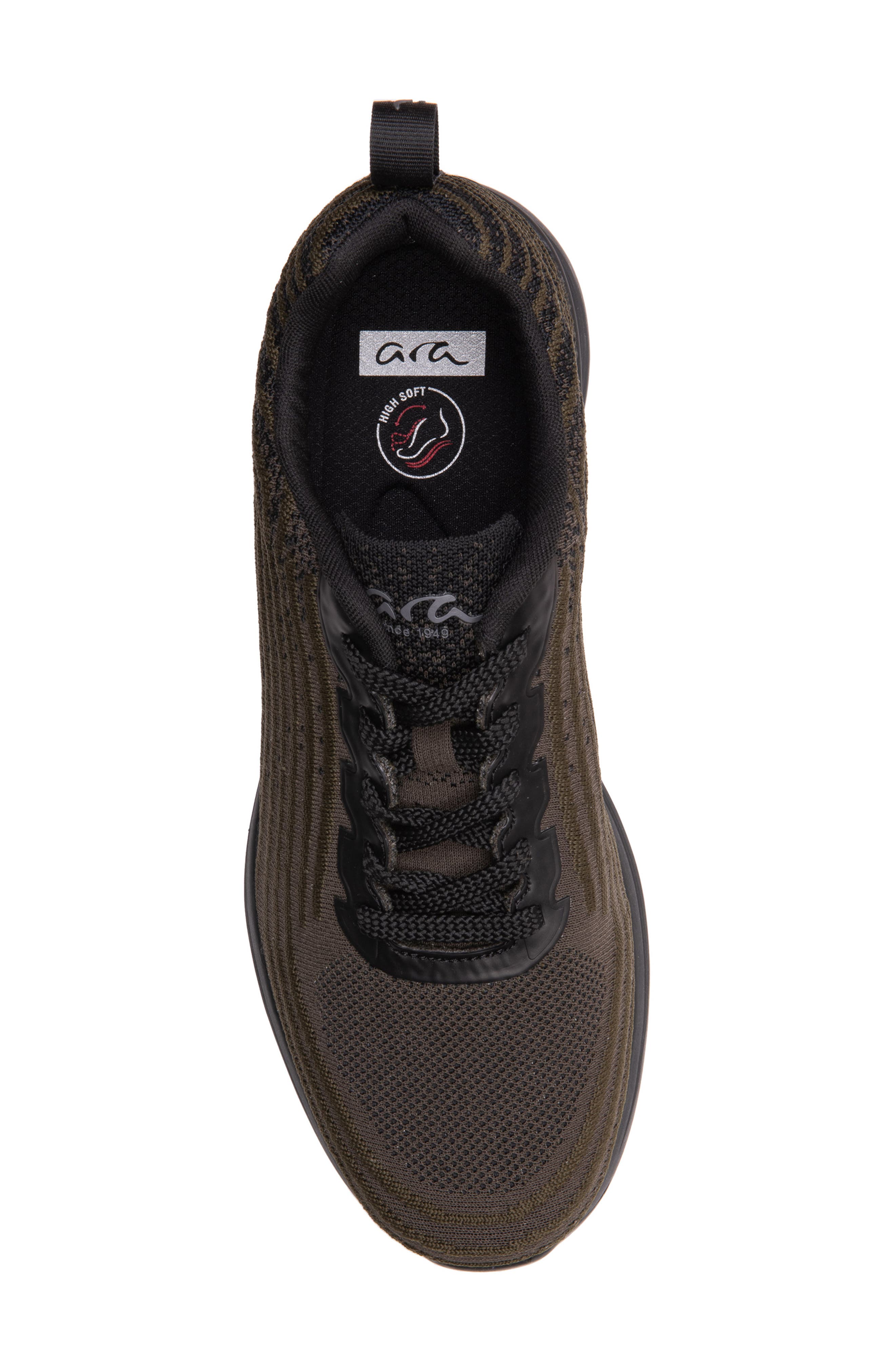 ara Charles Water Resistant Sneaker, Alternate, color, Olive/Blk