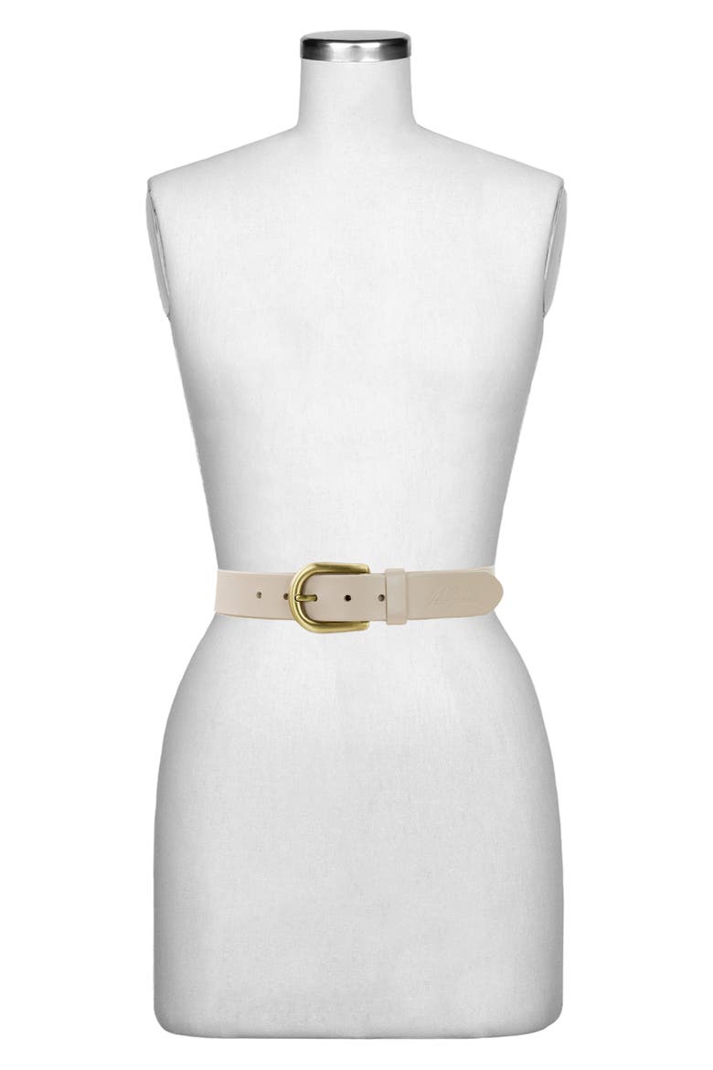 Vietri Leather Belt, Alternate, color, CHALK WHITE