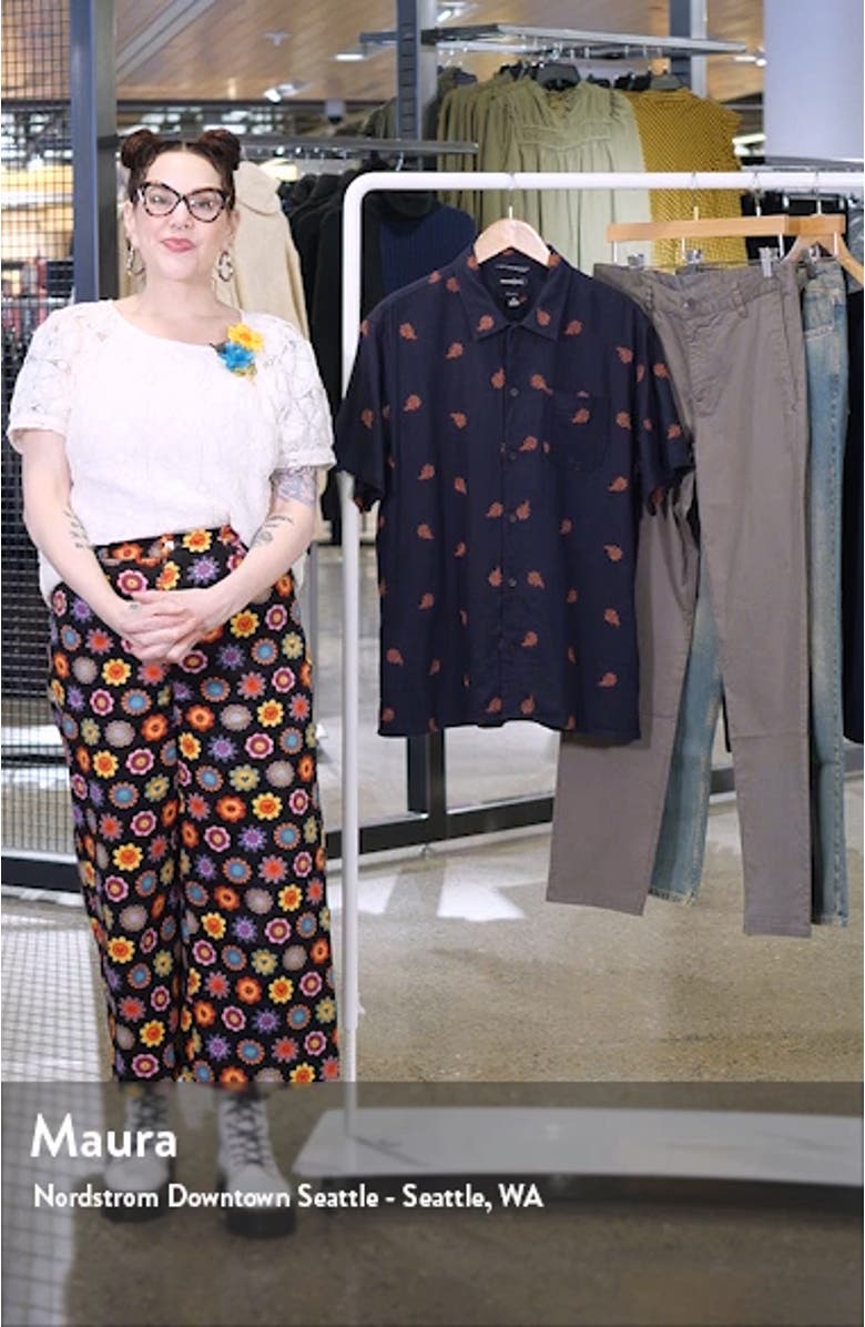 Regular Fit Embroidered Camp Shirt, sales video thumbnail