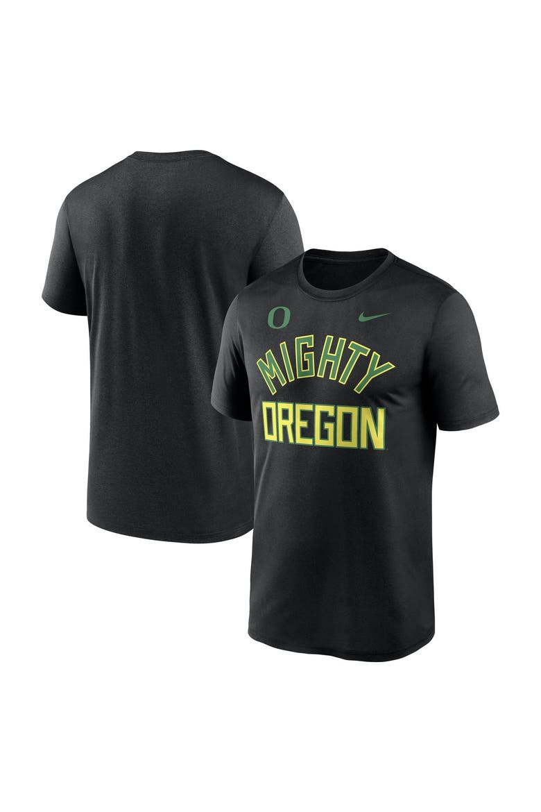 Men's Nike  Black Oregon Ducks Primetime Arch Mantra Legend Dri-FIT T-Shirt, Alternate, color, Black