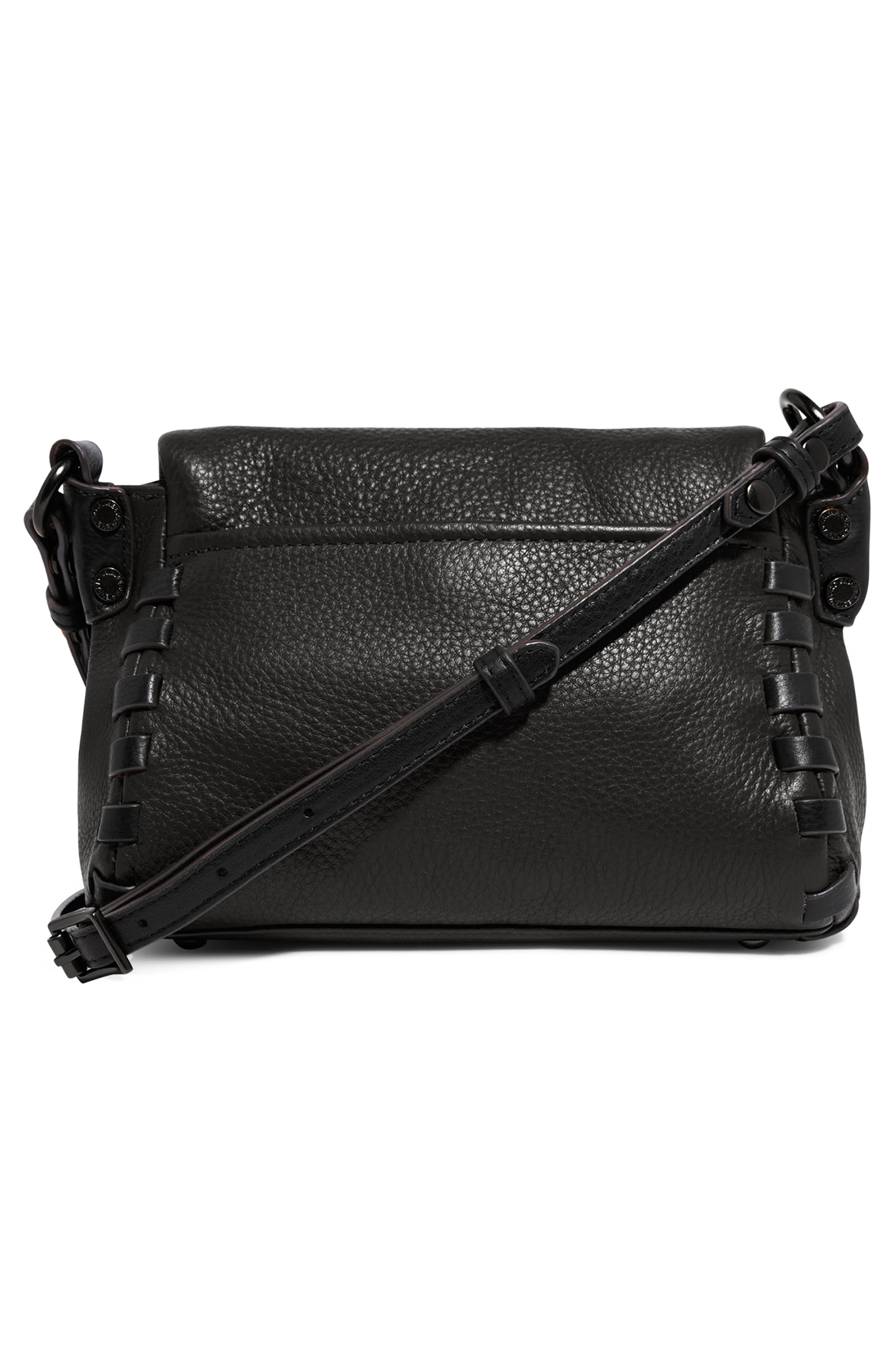 AIMEE Mini Zen Leather Crossbody Bag, Alternate, color, Black