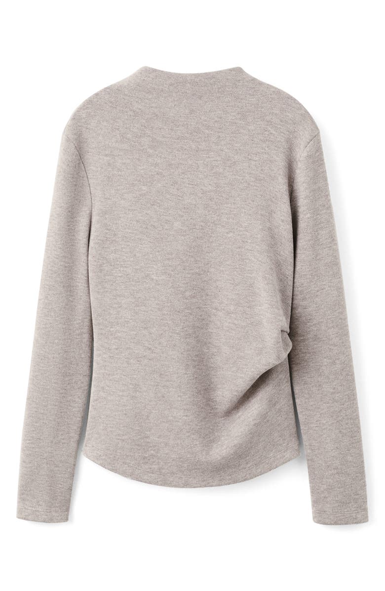 MANGO Funnel Neck Sweatshirt, Alternate, color, Brown/Grey