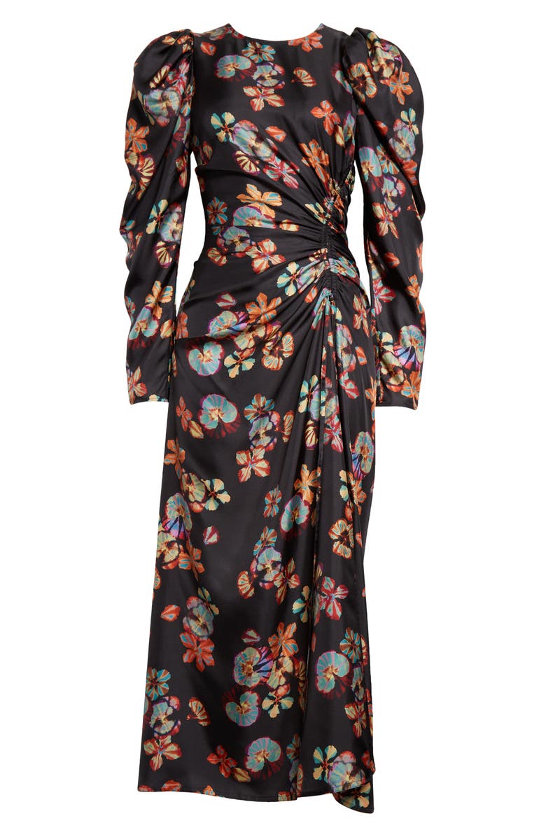 Ulla Johnson Amalie Floral Long Sleeve Silk Maxi Dress, Alternate, color,