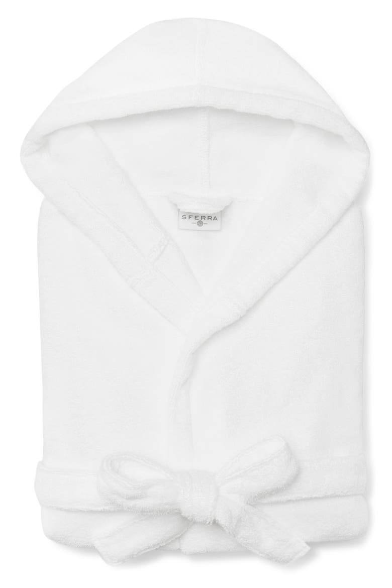Bello Nuovo Combed Cotton Hooded Robe, Main, color, WHITE