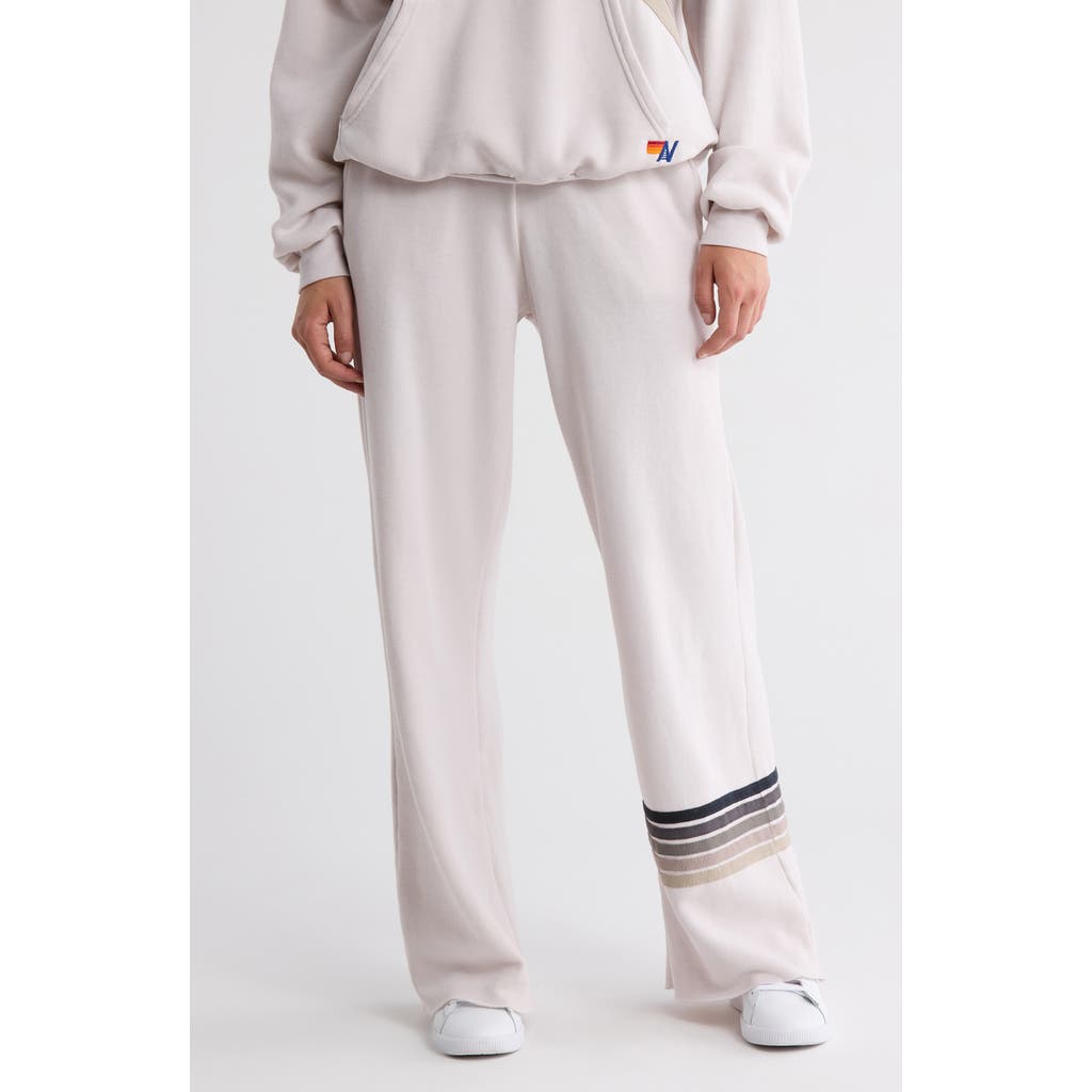 Aviator Nation Rugby Stitch Wide Leg Sweatpants