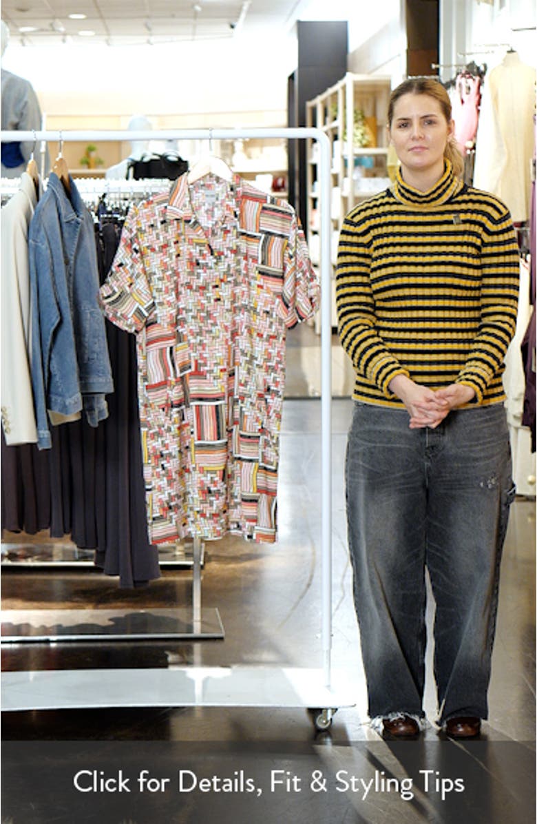 Devon Colorweave Cotton Blend Shift Shirtdress, sales video thumbnail