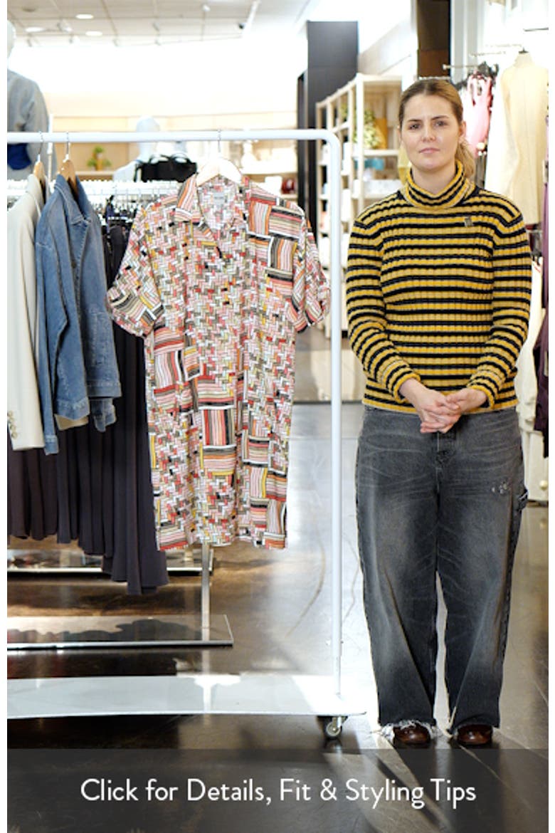 Devon Colorweave Cotton Blend Shift Shirtdress video