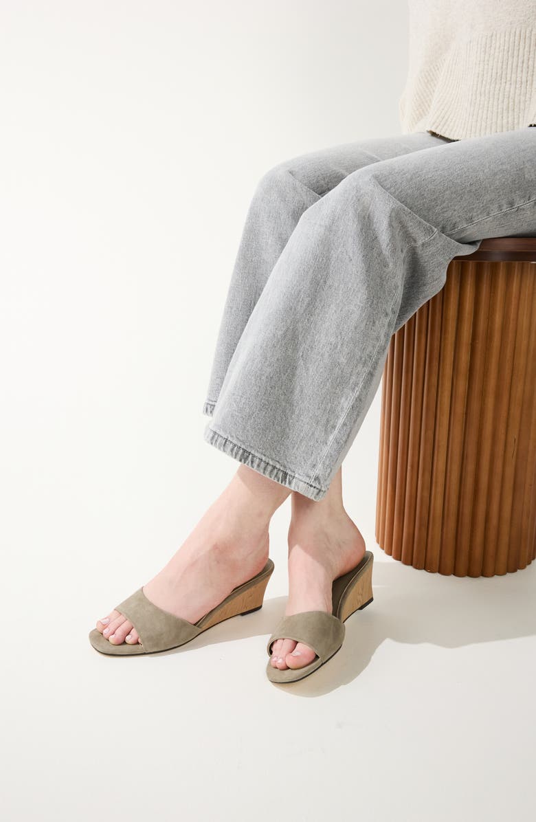 Yosi Samra Jada Wedge Slide Sandal, Alternate, color, Taupe