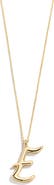 BaubleBar Script Initial Pendant Necklace