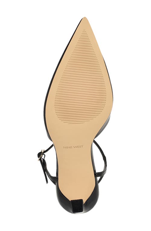 Nine West Dres Ankle Strap Pointed Toe Pump In Black